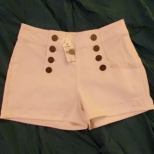 BNWT White High Rise Shorts Express Size 6
